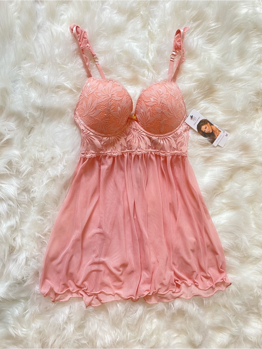 Daisy Fuentes Pink Babydoll Size Medium